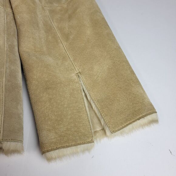 Westbound Women's Suede jacket Faux fur penny lane Boho Y2K Size L - Picture 14 of 16